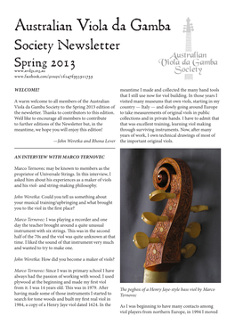 Spring 2013 Newsletter