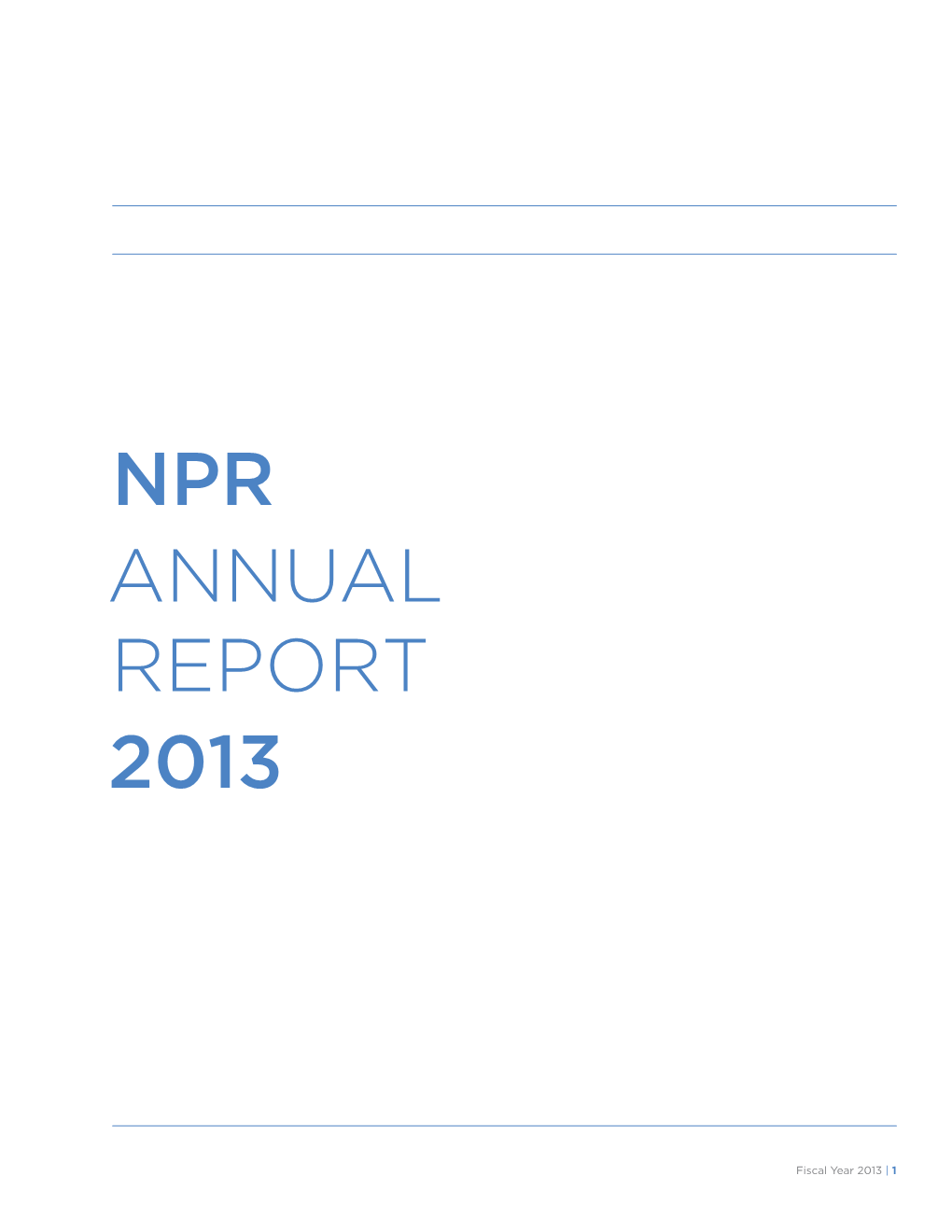 Npr Annual Report 2013