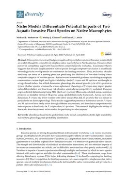 Niche Models Differentiate Potential Impacts of Two Aquatic Invasive