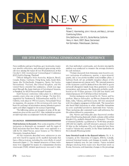 Winter 1995 Gems & Gemology Gem News