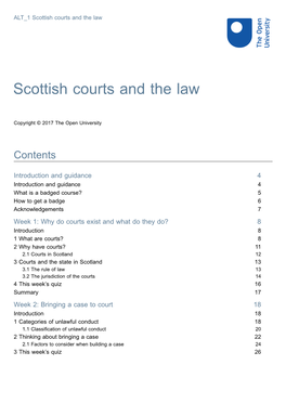 Scottish Courts and the Law