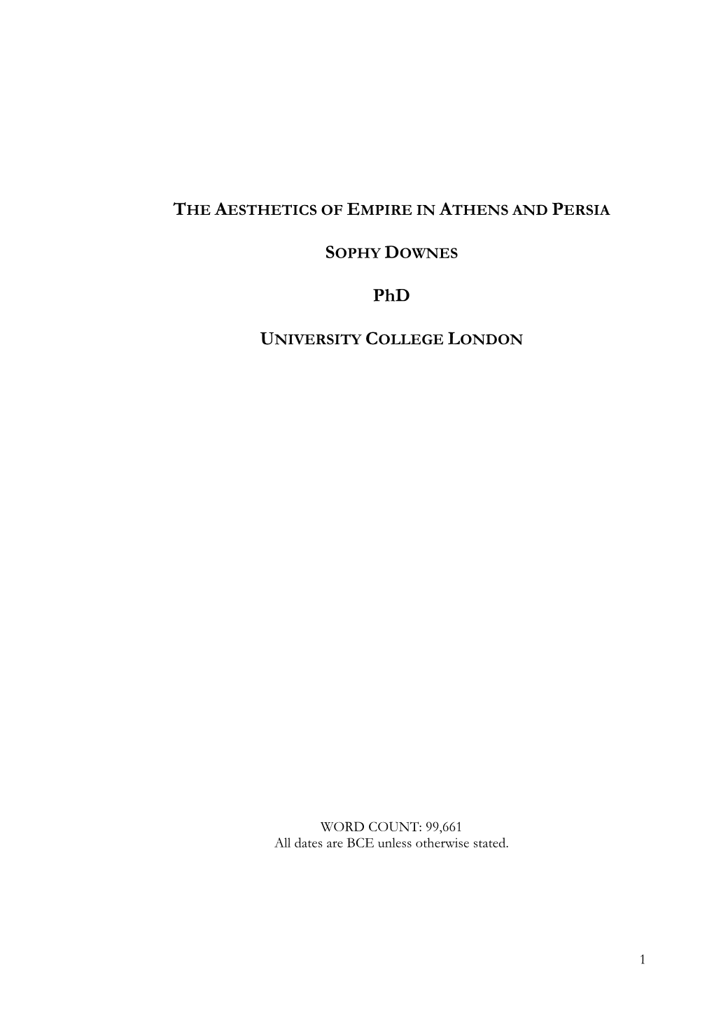The Aesthetics of Empire in Athens and Persia