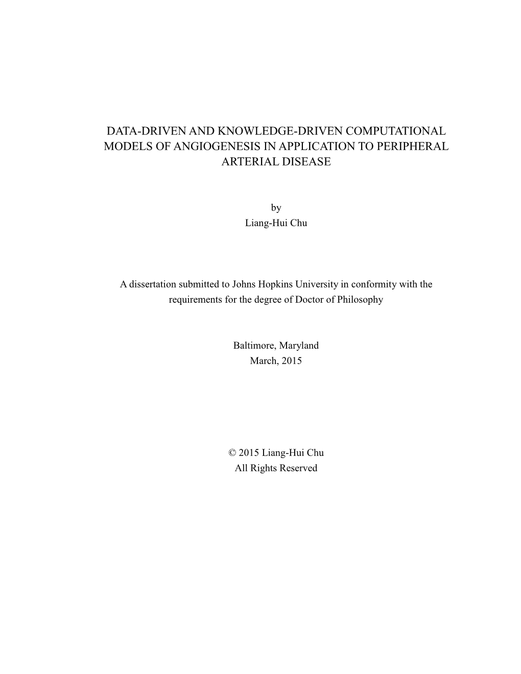 Data-Driven and Knowledge-Driven Computational Models of Angiogenesis in Application to Peripheral Arterial Disease