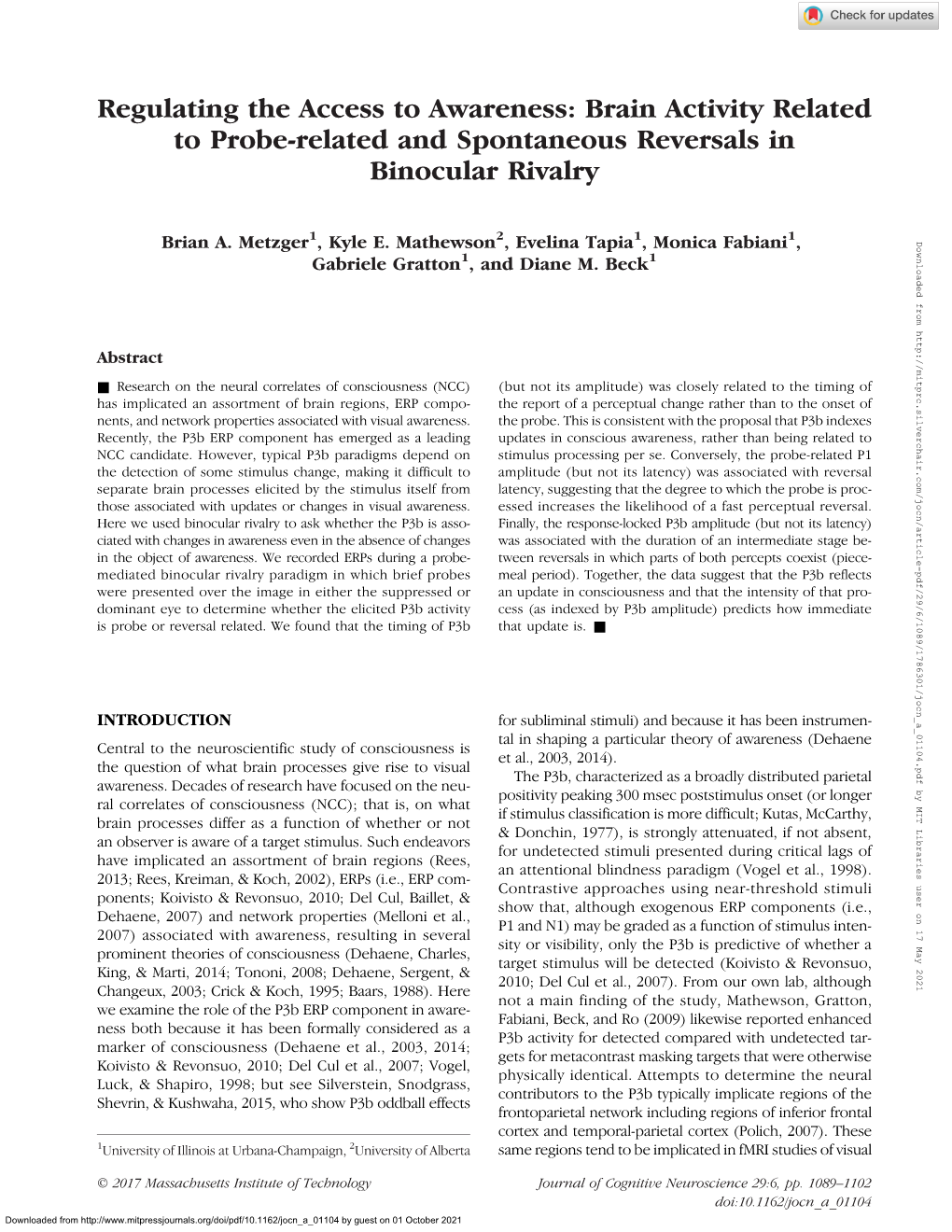 Brain Activity Related to Probe-Related and Spontaneous Reversals in Binocular Rivalry