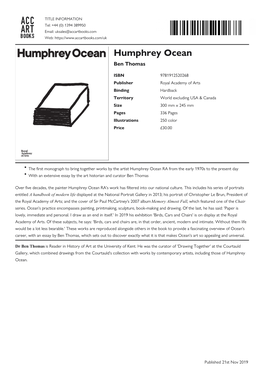 Humphrey Ocean Datasheet