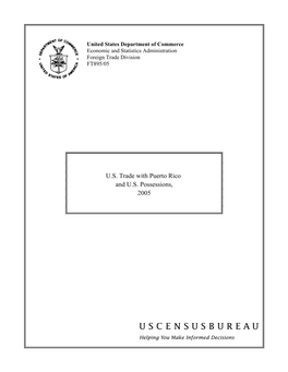 U.S. Trade with Puerto Rico and U.S. Possessions, 2000
