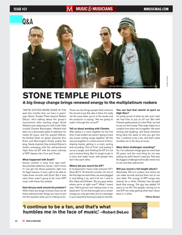 Stone Temple Pilots a Big Lineup Change Brings Renewed Energy to the Multiplatinum Rockers