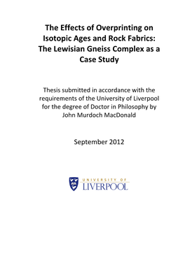 The Lewisian Gneiss Complex As a Case Study
