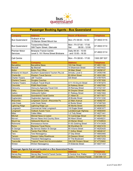 Passenger Booking Agents - Bus Queensland