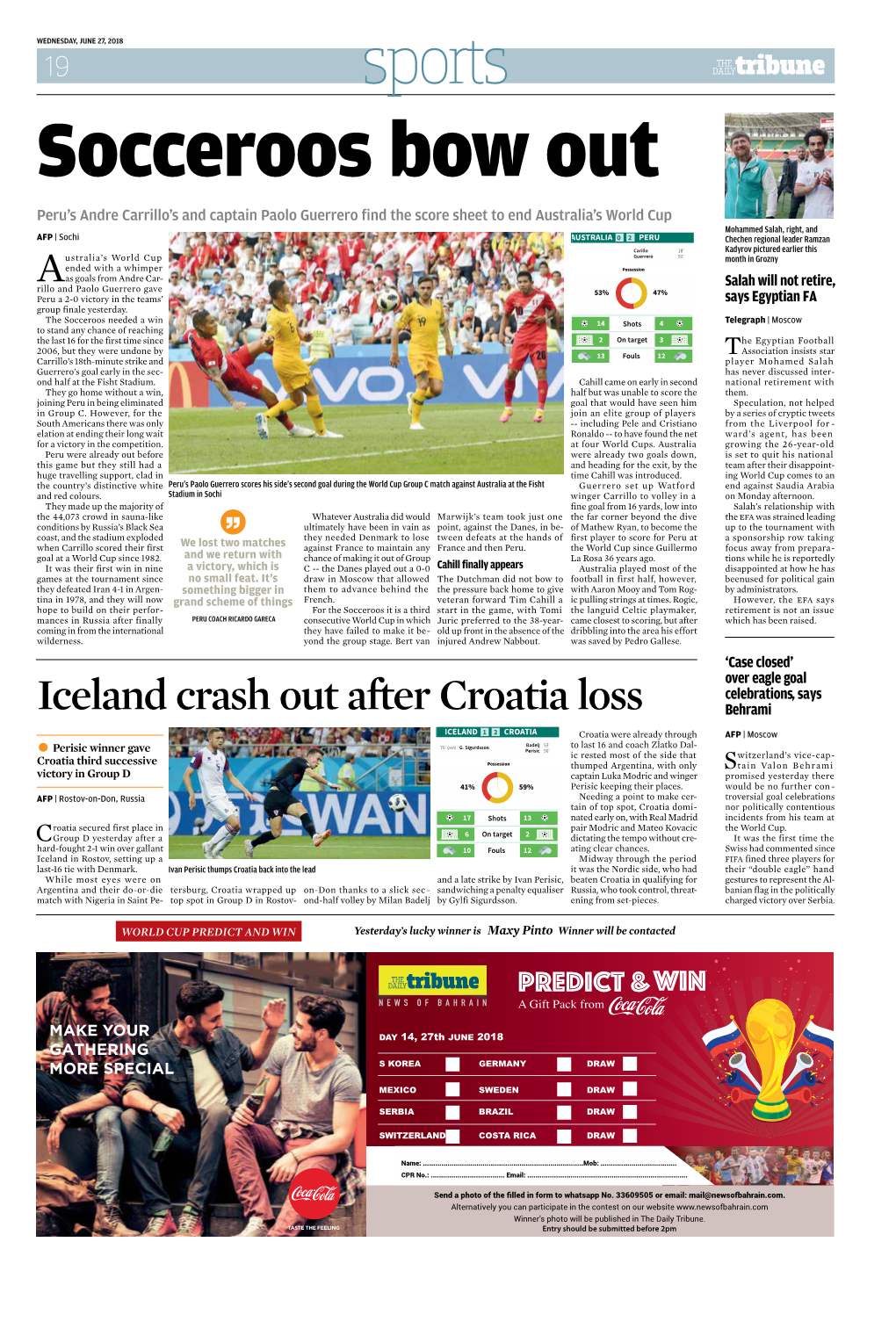 Iceland Crash out After Croatia Loss
