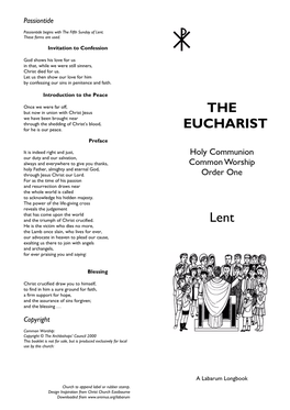 THE EUCHARIST Lent