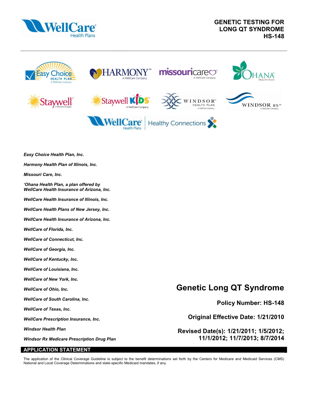 Genetic Long QT Syndrome