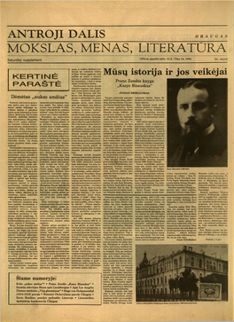 MOKSLAS, MENAS, LITERATŪRA Saturday Supplement 1994 M