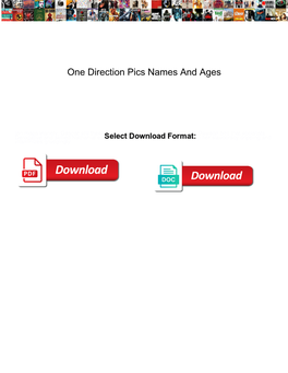 One Direction Pics Names and Ages