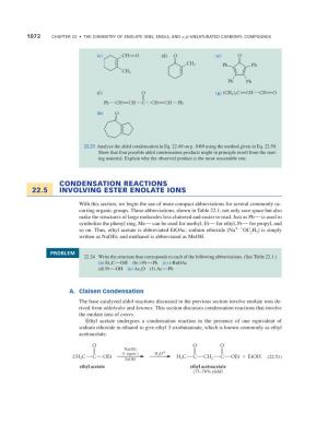 22.5 Condensation Reactions Involving Ester Enolate Ions 1073