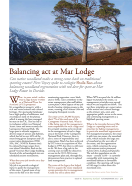 Balancing Act at Mar Lodge