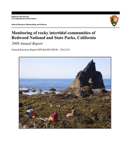 Monitoring of Rocky Intertidal Communities of Redwood National and State Parks, California 2009 Annual Report