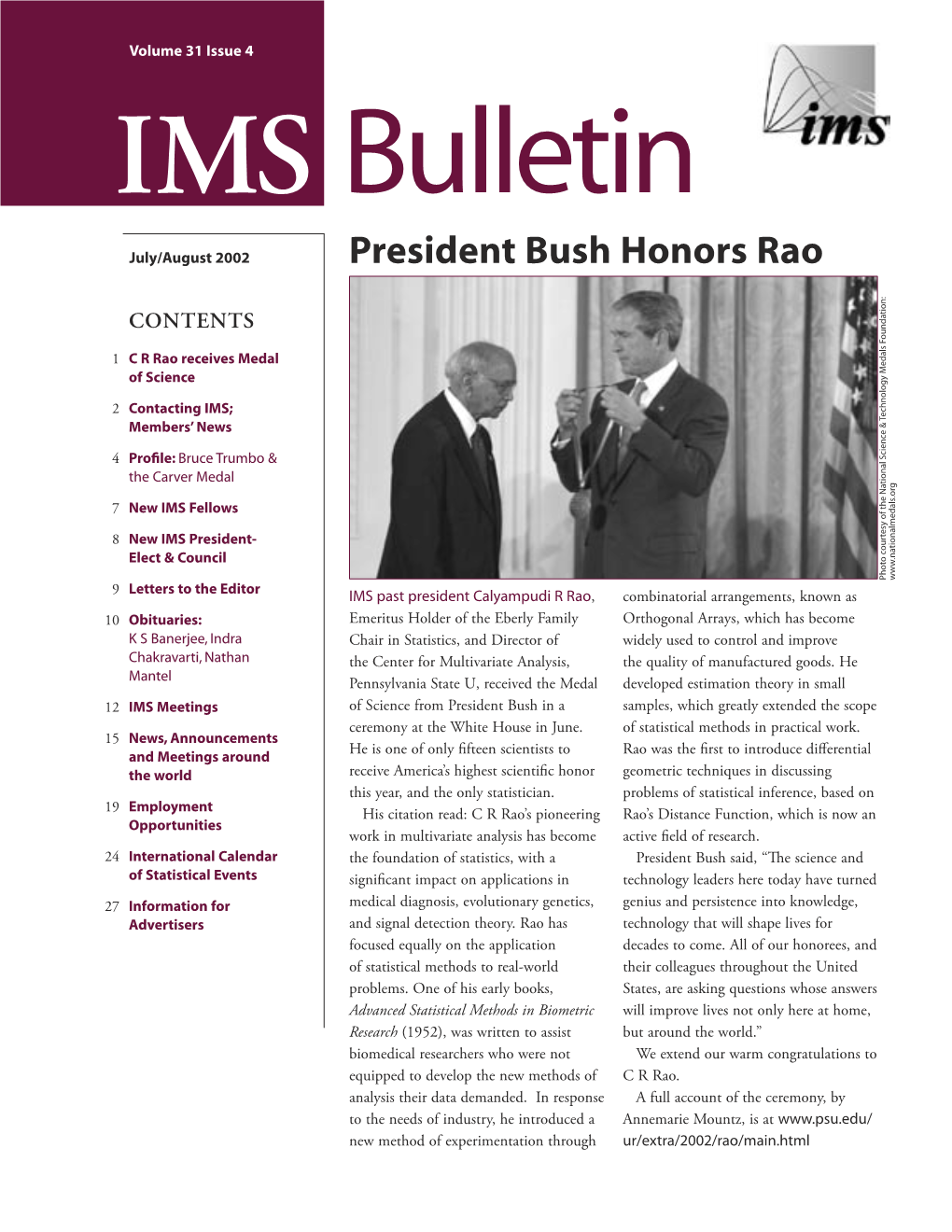 IMS Bulletin 31(4)