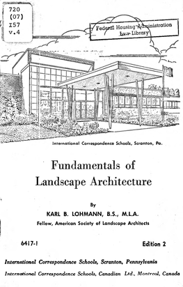 Fundamentals of Landscape Architecture