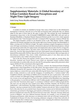 A Global Inventory of Urban Corridors Based on Perceptions and Night-Time Light Imagery