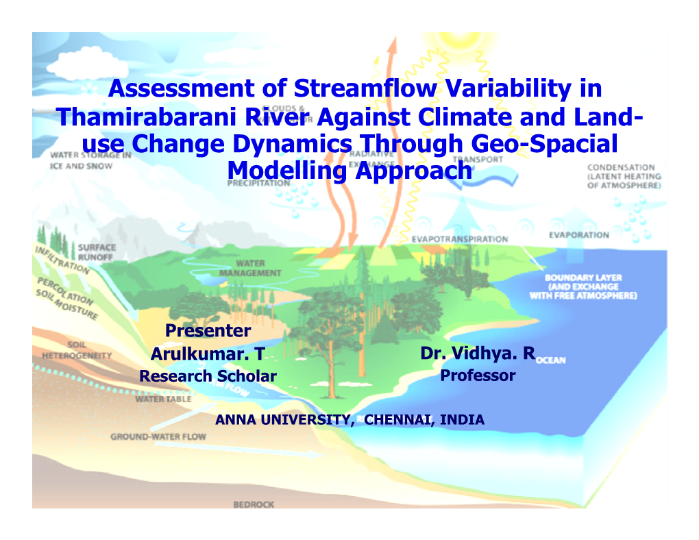 Assessment of Streamflow Variability in Thamirabarani River Against Climate and Land- Use Change Dynamics Through Geo-Spacial Modelling Approach
