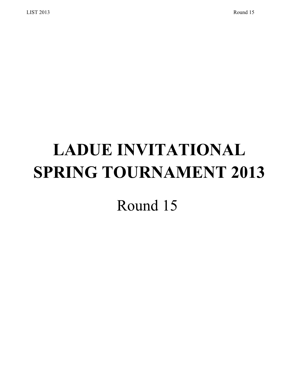 Ladue Invitational Spring Tournament 2013 s1