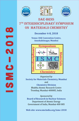 ISMC-2018 Sponsored by Board of Research in Nuclear Sciences Department of Atomic Energy Government of India, Mumbai-400 085