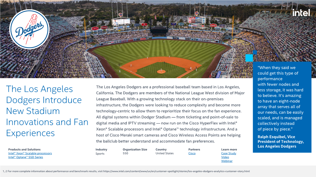 The Los Angeles Dodgers Introduce New Stadium Innovations and Fan