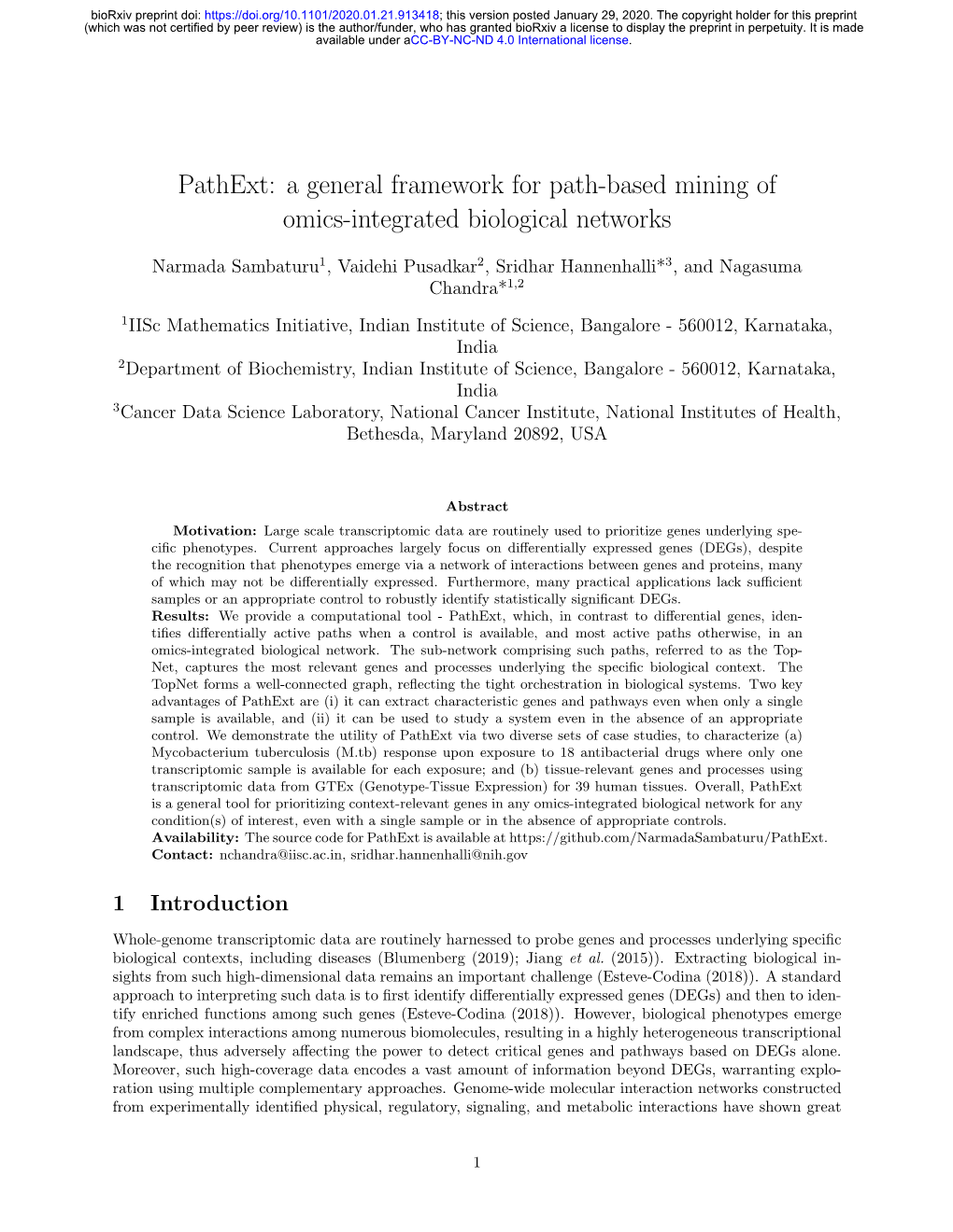 Pathext: a General Framework for Path-Based Mining of Omics-Integrated Biological Networks