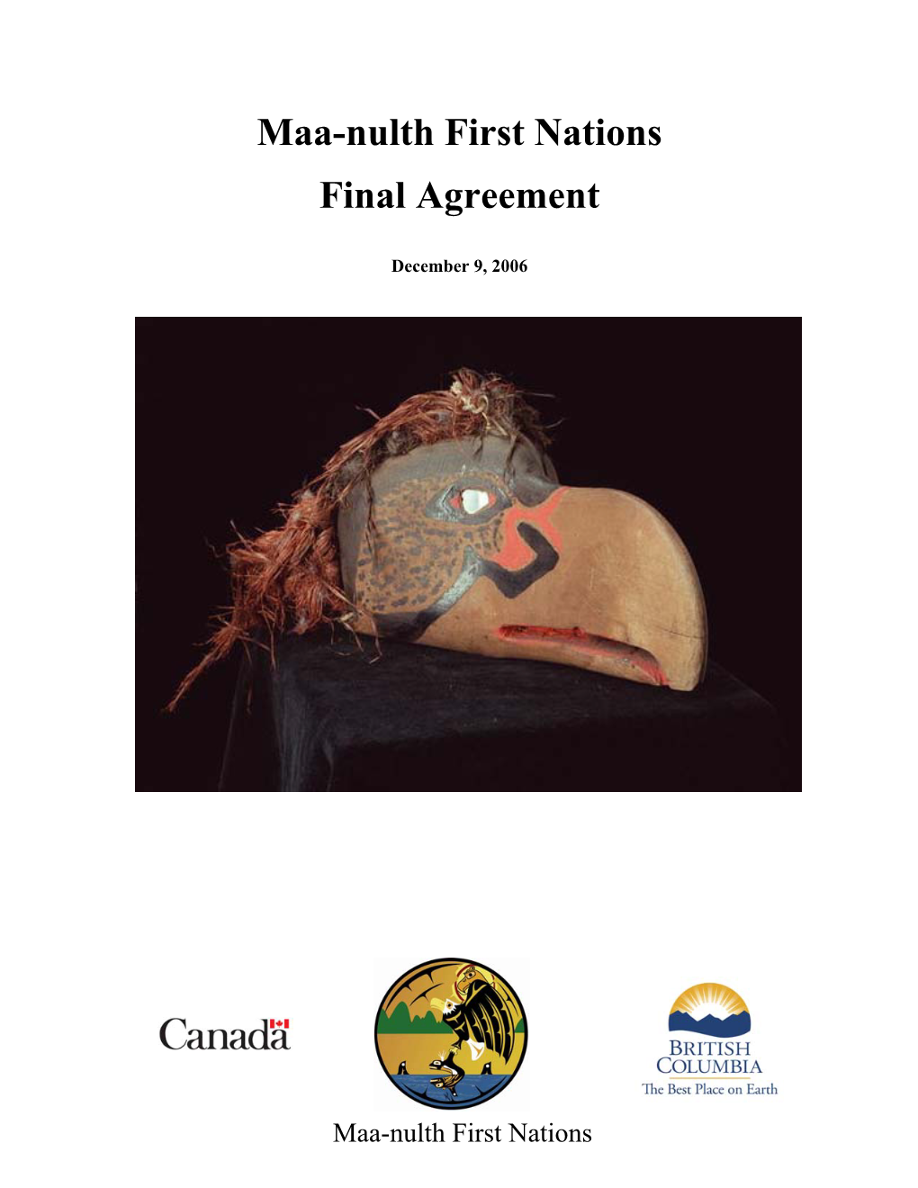 Maa-Nulth First Nations Final Agreement