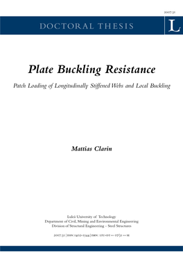 Plate Buckling Resistance