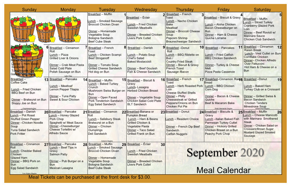 Meal Calendar