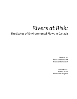 Rivers at Risk: the Status of Environmental Flows in Canada