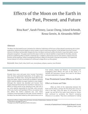 Effects of the Moon on the Earth in the Past, Present, and Future