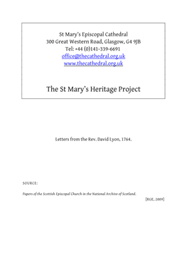 The St Mary's Heritage Project