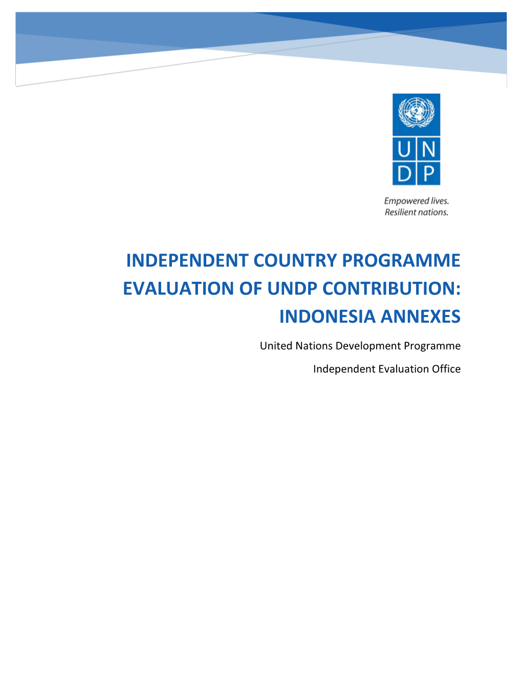 Independent Country Programme Evaluation