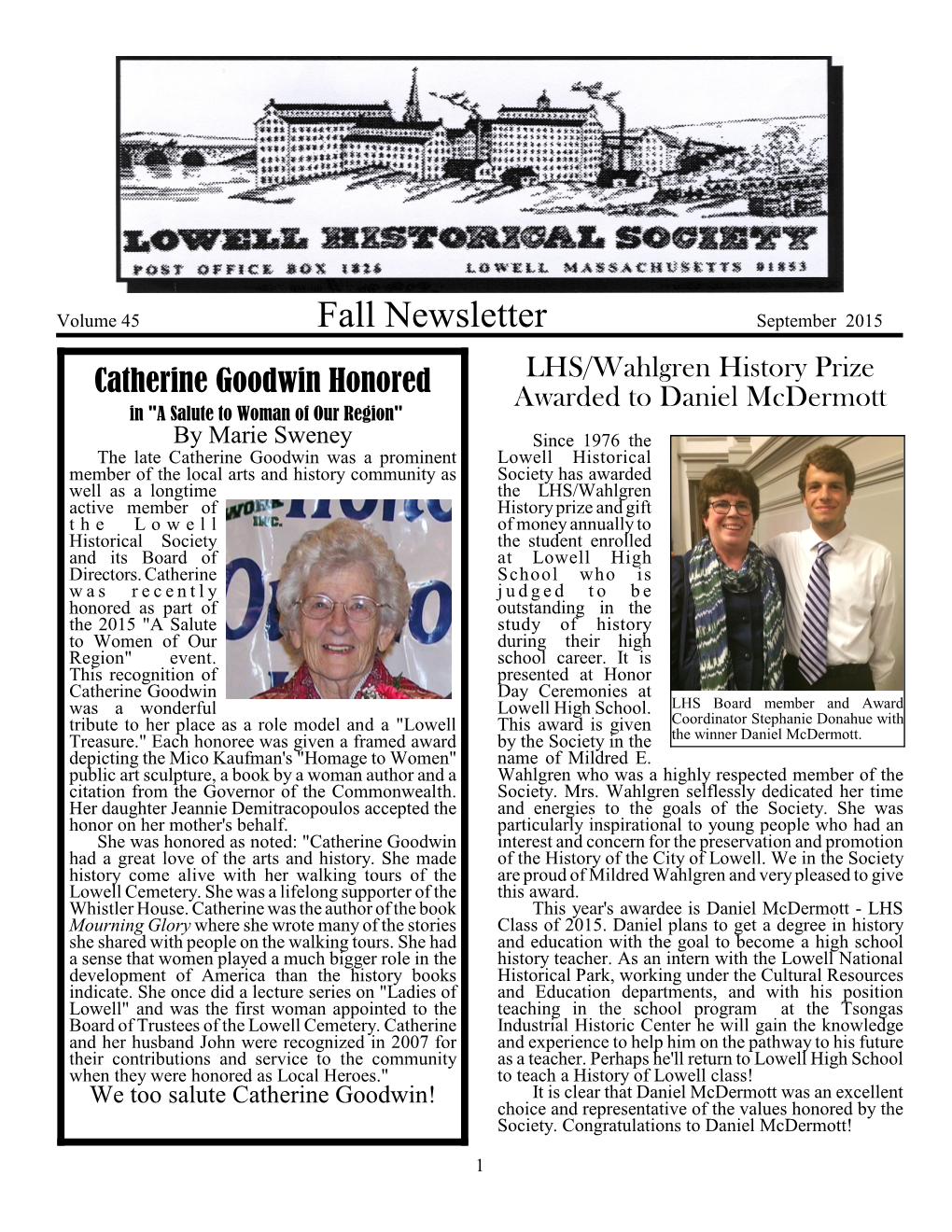 Fall Newsletter