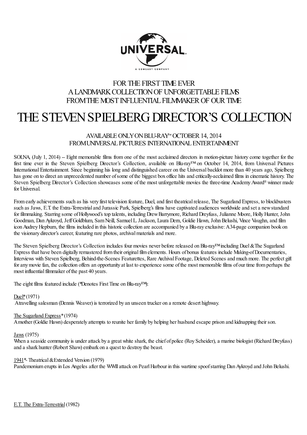 The Steven Spielberg Director's Collection