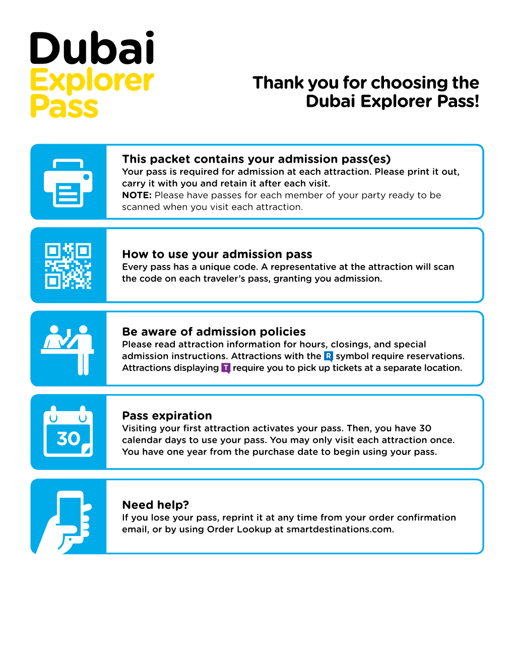 Thank You for Choosing the Dubai Explorer Pass!