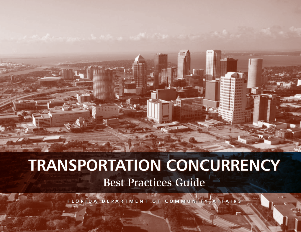 TRANSPORTATION CONCURRENCY Best Practices Guide