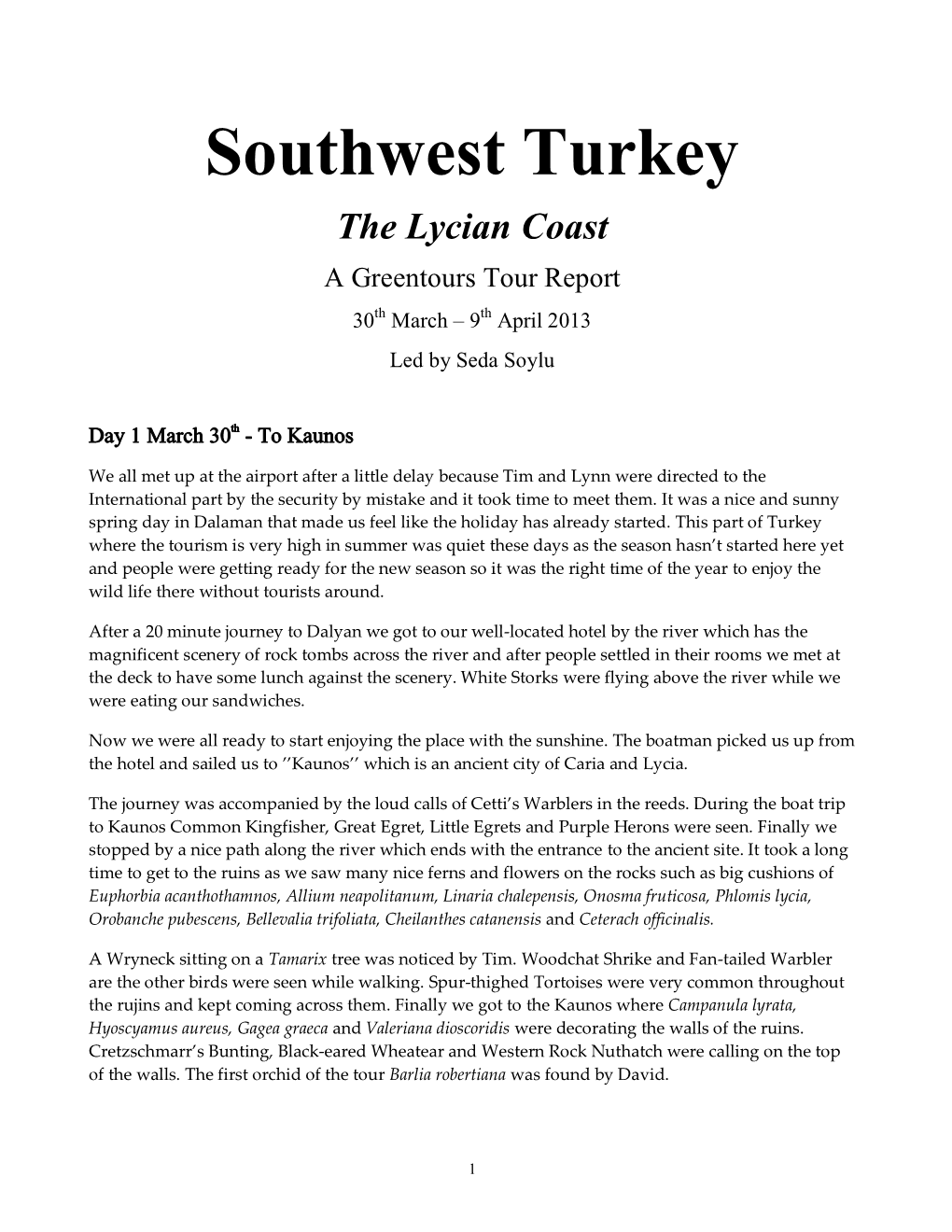 Southwest Turkey