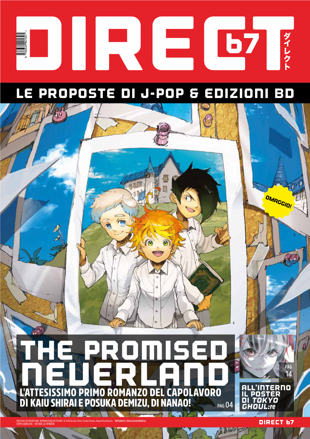 NEVERLAND ALL'interno L'attesissimo PRIMO ROMANZO DEL CAPOLAVORO Il POSTER Di Tokyo DI KAIU SHIRAI E POSUKA DEMIZU, DI NANAO! PAG 04 Ghoul:Re