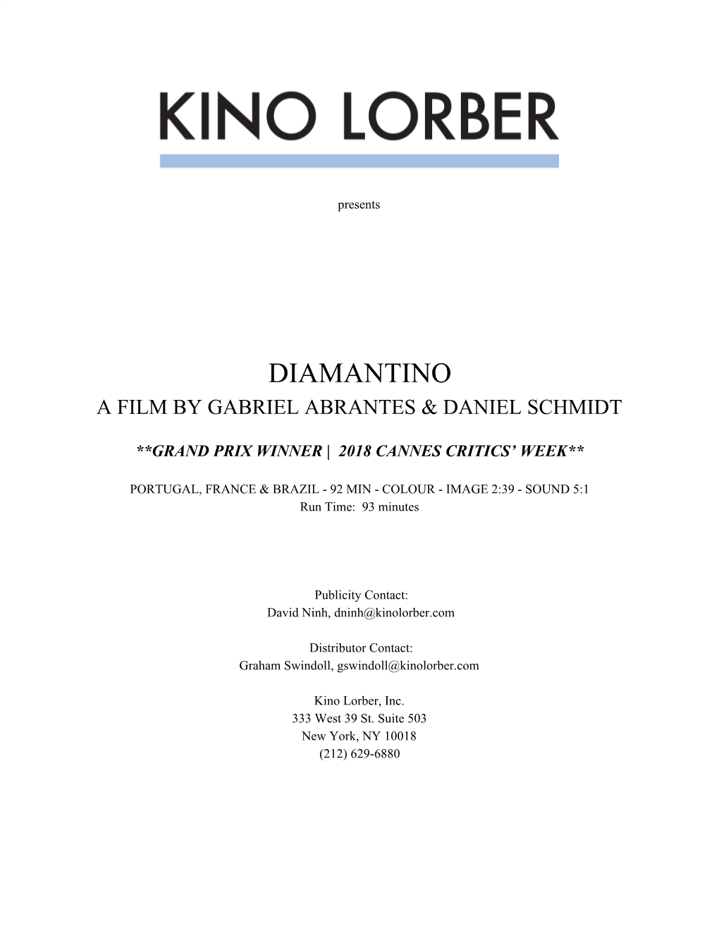 Diamantino – Press Kit.Pdf