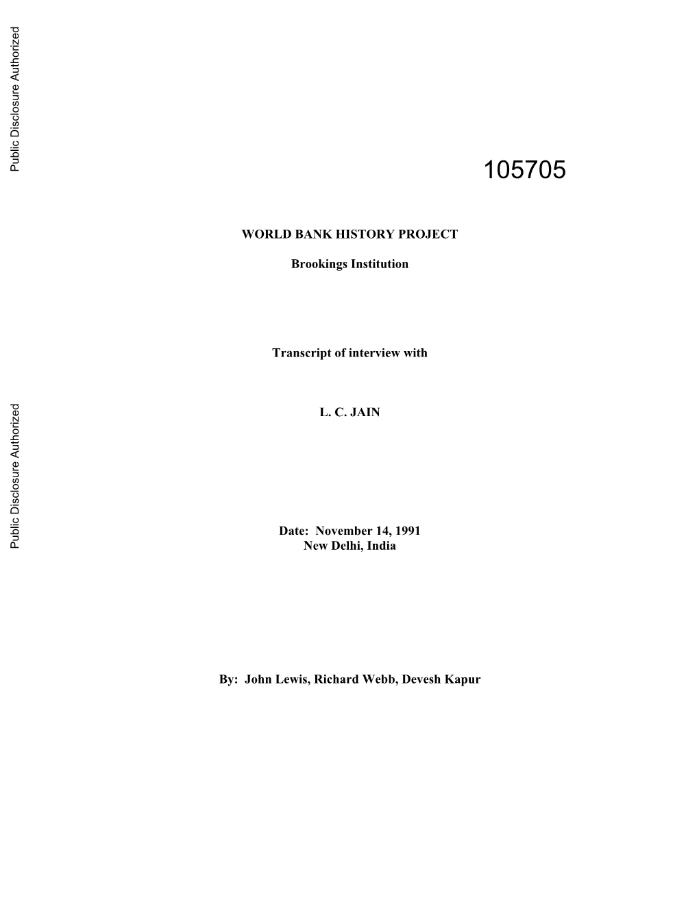 World Bank Document