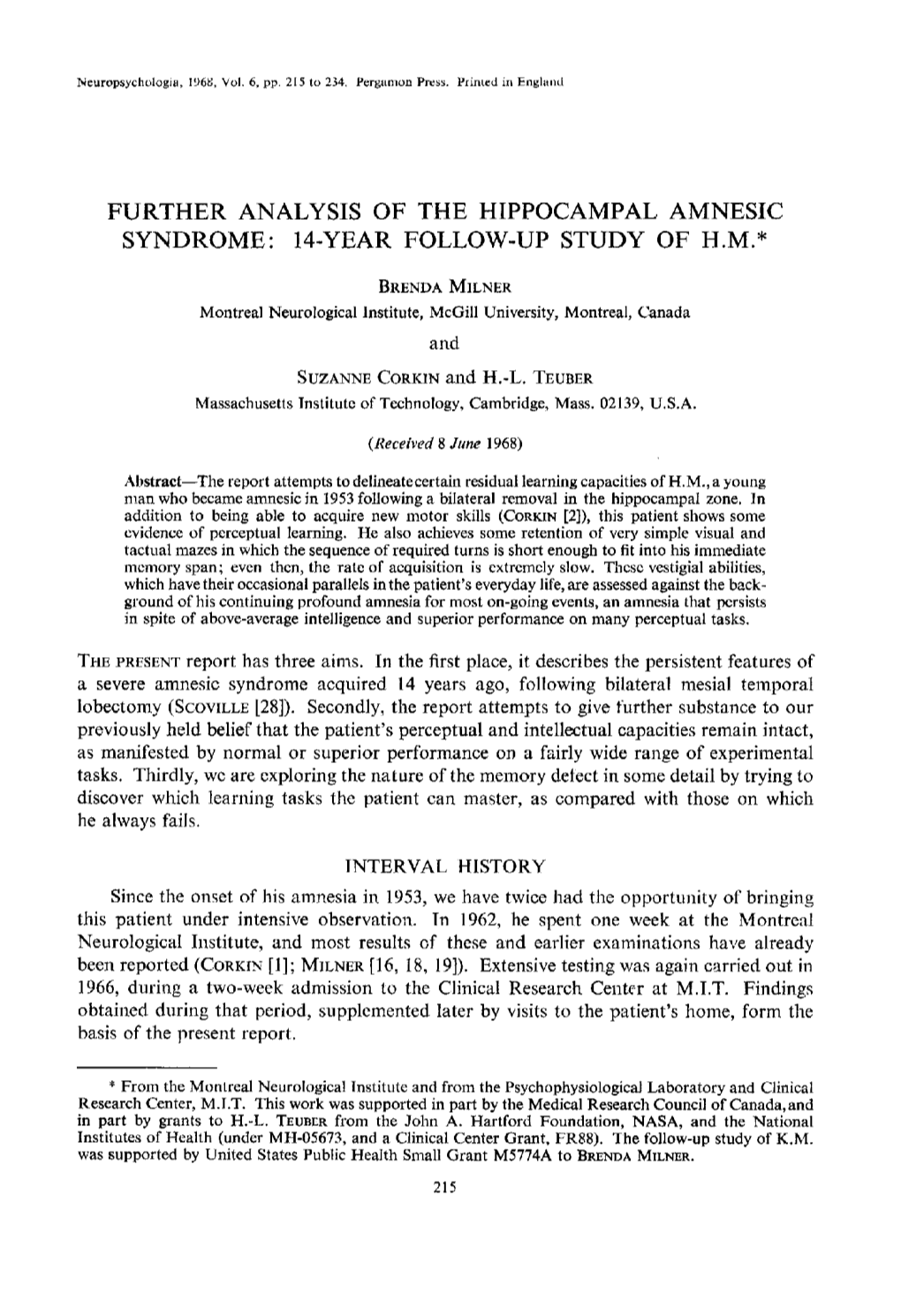 14-Year Follow-Up Study of Hm