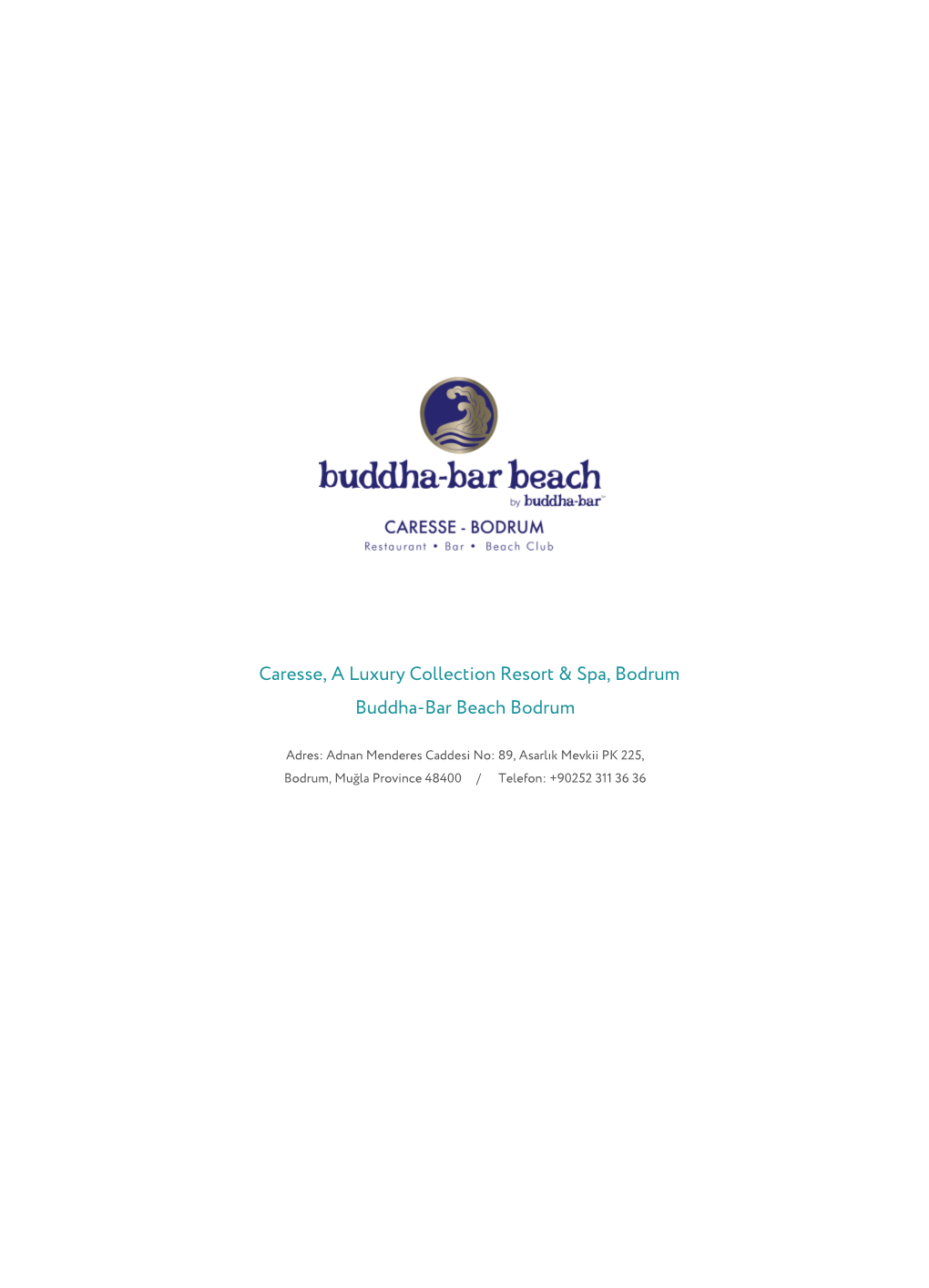 Buddha-Bar Dinner Menu