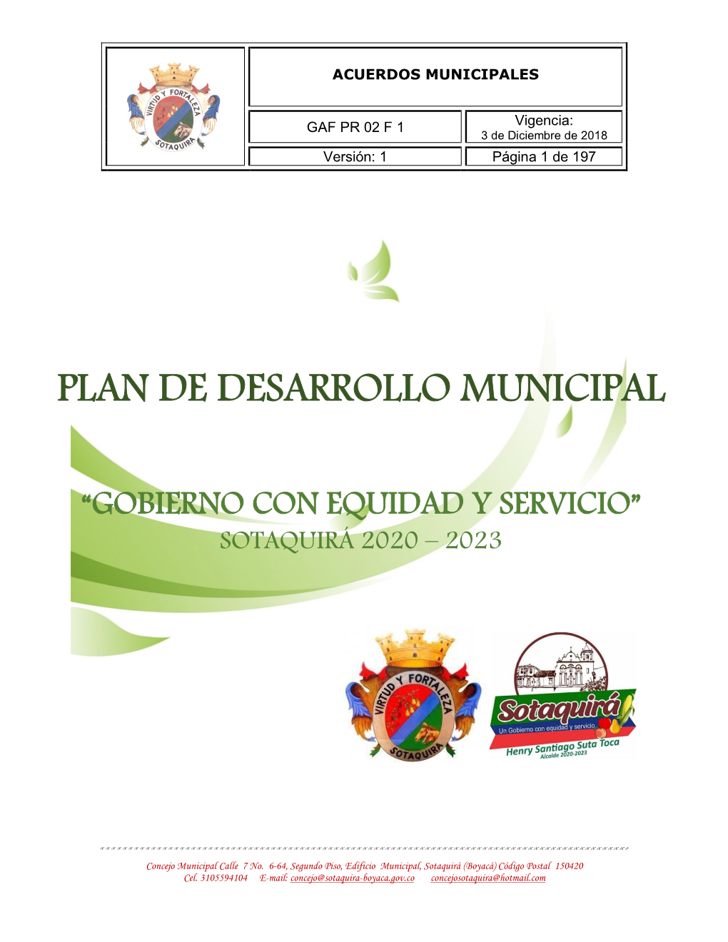 Plan De Desarrollo Municipal