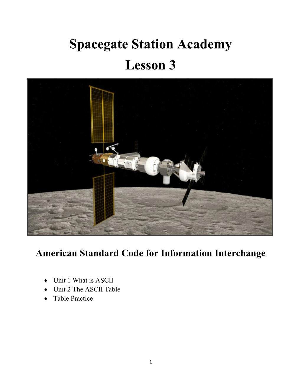 Spacegate Station Academy Lesson 3