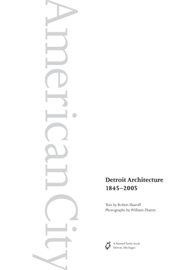 Detroit Architecture 1845–2005