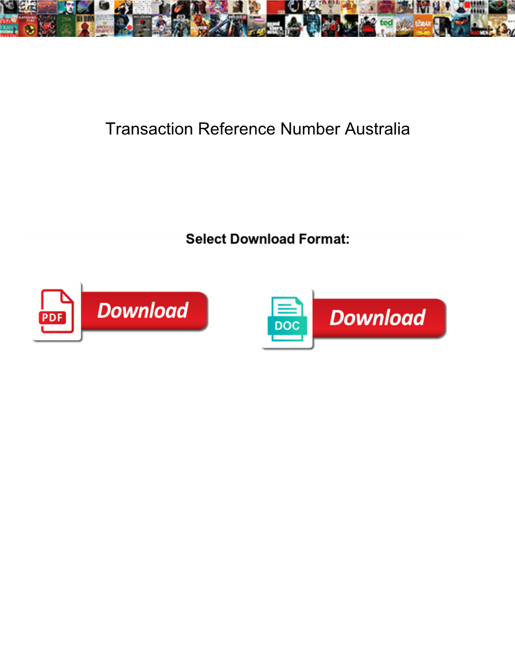 Transaction Reference Number Australia